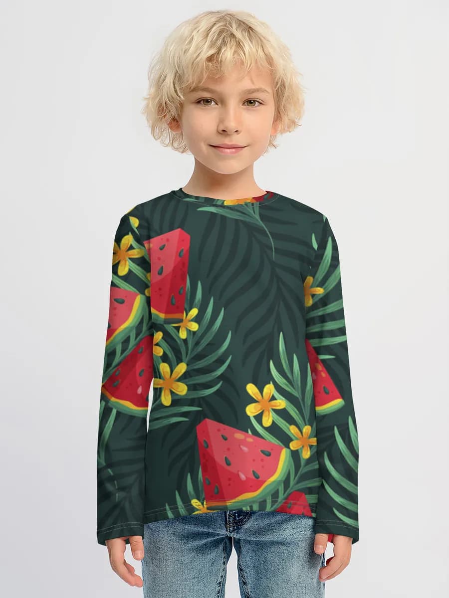Boys' cotton long sleeve shirt