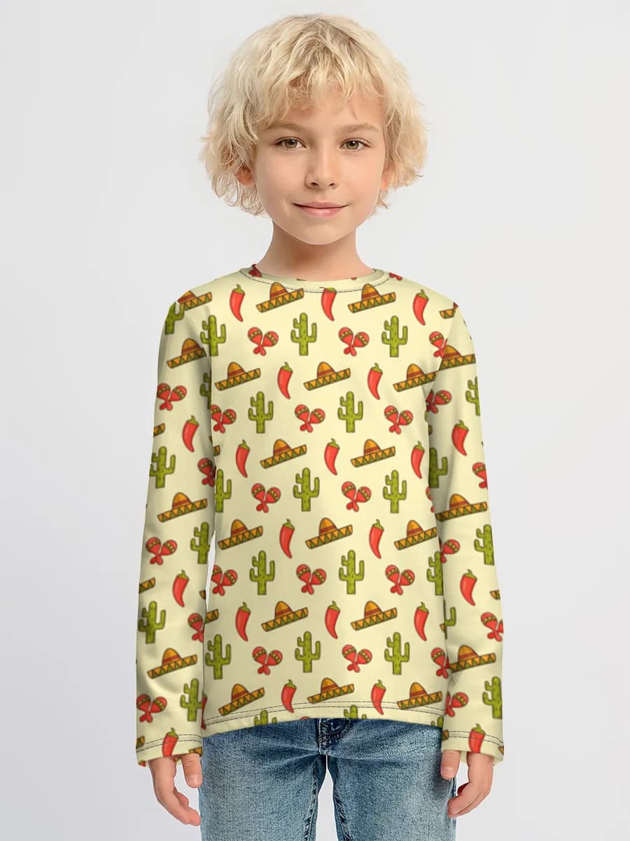 Boys' cotton long sleeve shirt