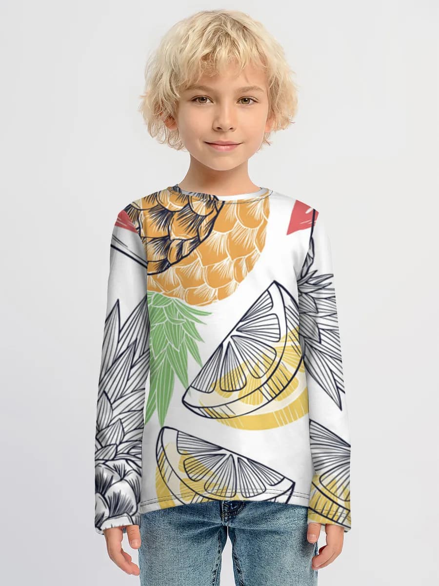 Boys' cotton long sleeve shirt