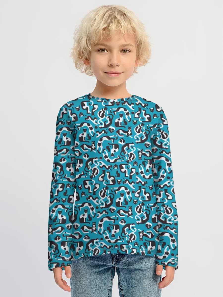 Boys' cotton long sleeve shirt
