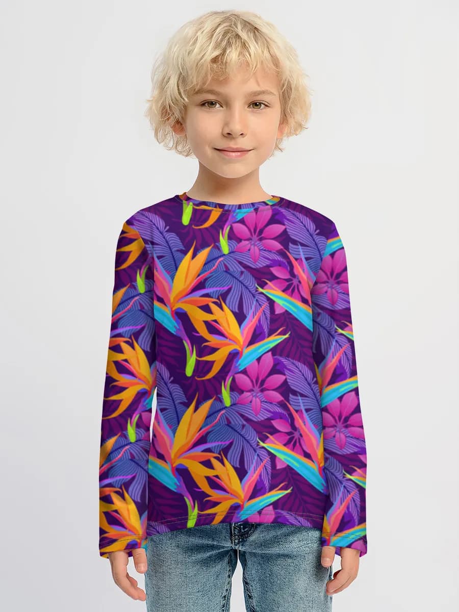 Boys' cotton long sleeve shirt