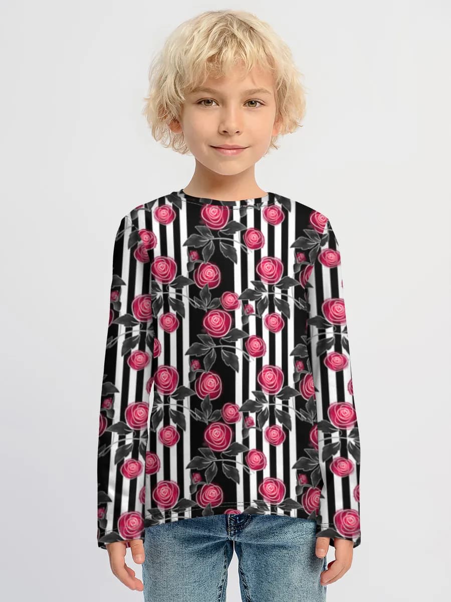 Boys' cotton long sleeve shirt