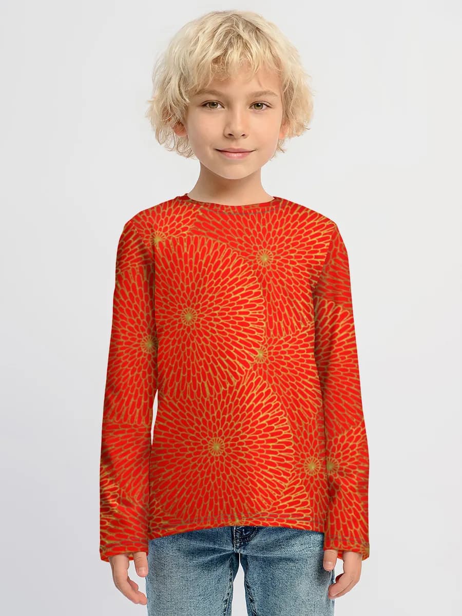 Boys' cotton long sleeve shirt