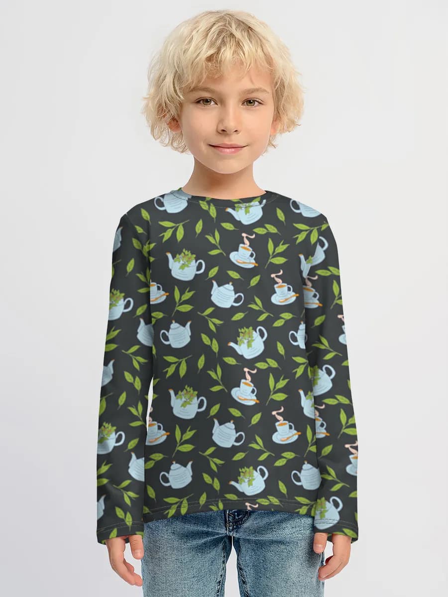 Boys' cotton long sleeve shirt