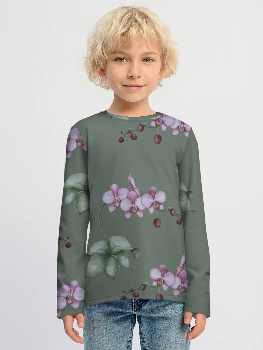 Baumwoll-Langarmshirt Jungen