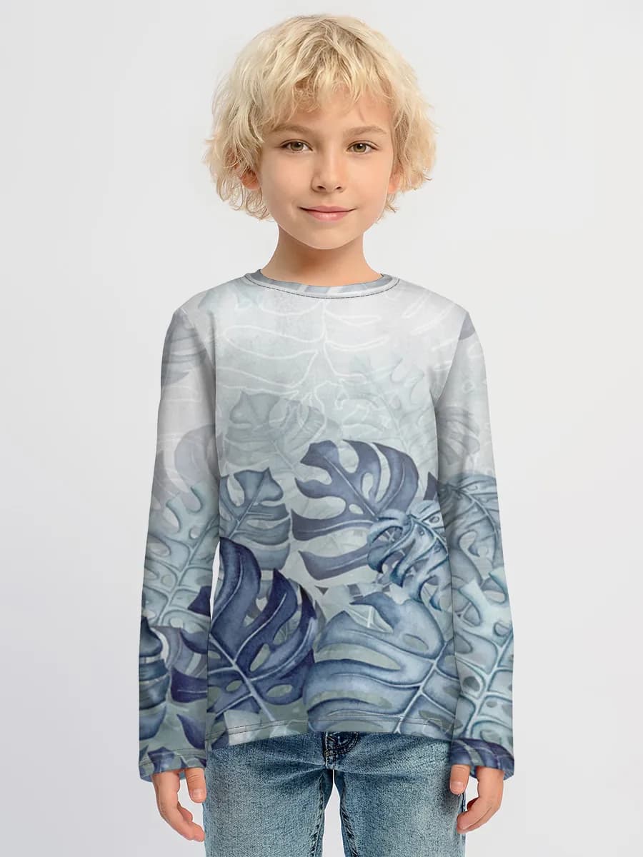 Baumwoll-Langarmshirt Jungen