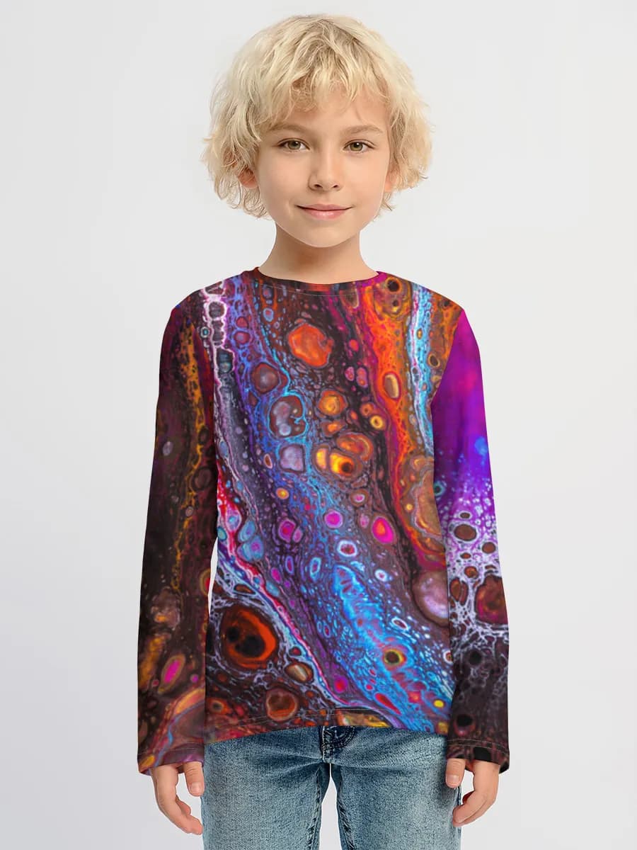 Baumwoll-Langarmshirt Jungen