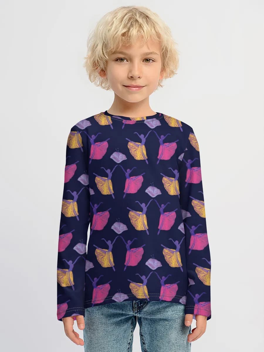 Boys' cotton long sleeve shirt