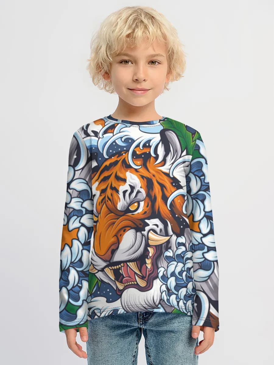 Boys' cotton long sleeve shirt