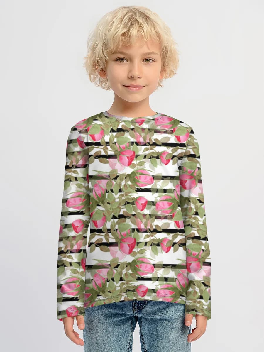 Boys' cotton long sleeve shirt
