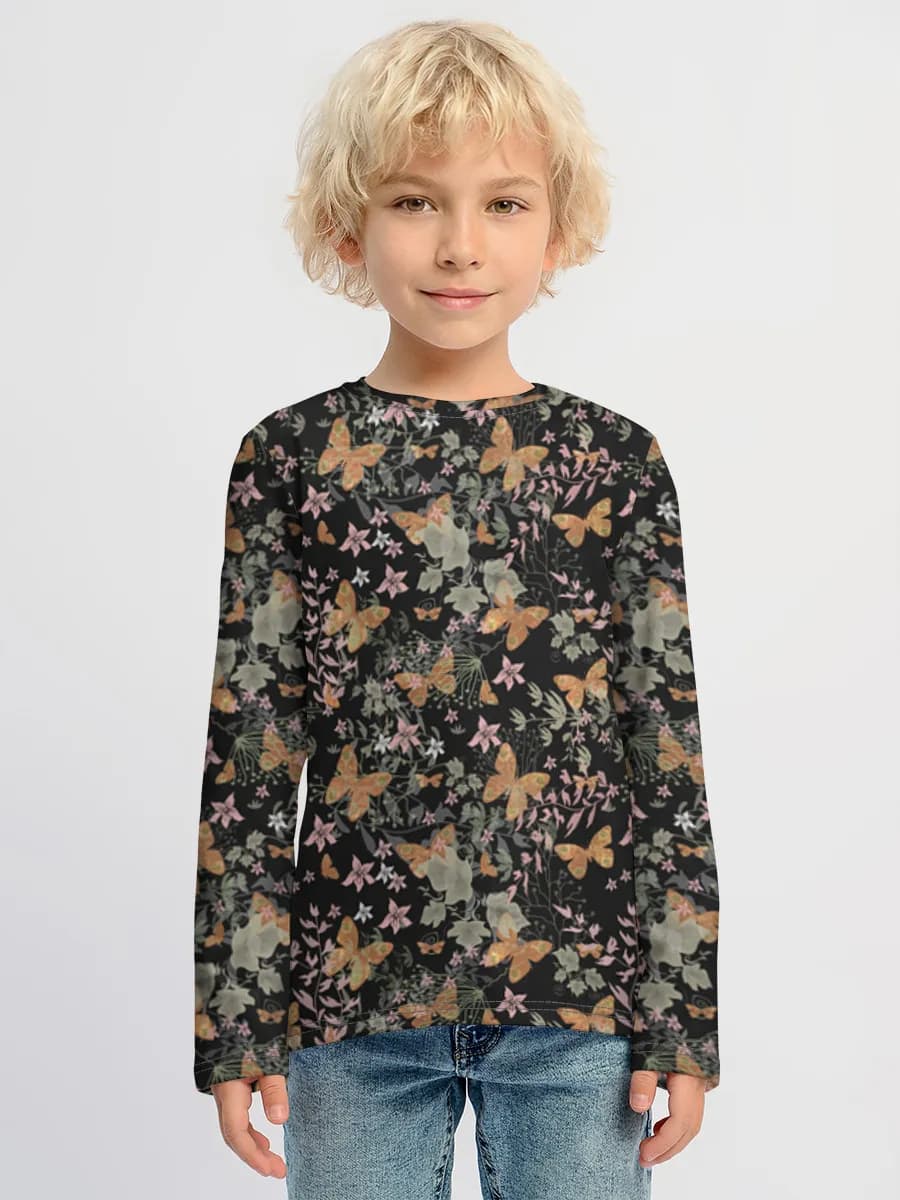Baumwoll-Langarmshirt Jungen
