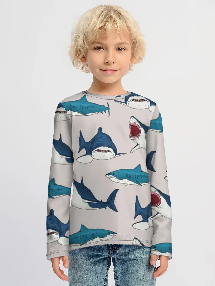 Boys' cotton long sleeve shirt