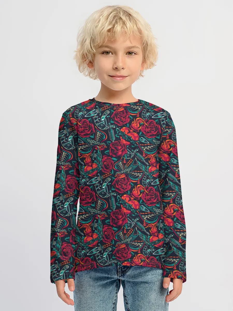 Camiseta Manga Larga de Algodón Niño