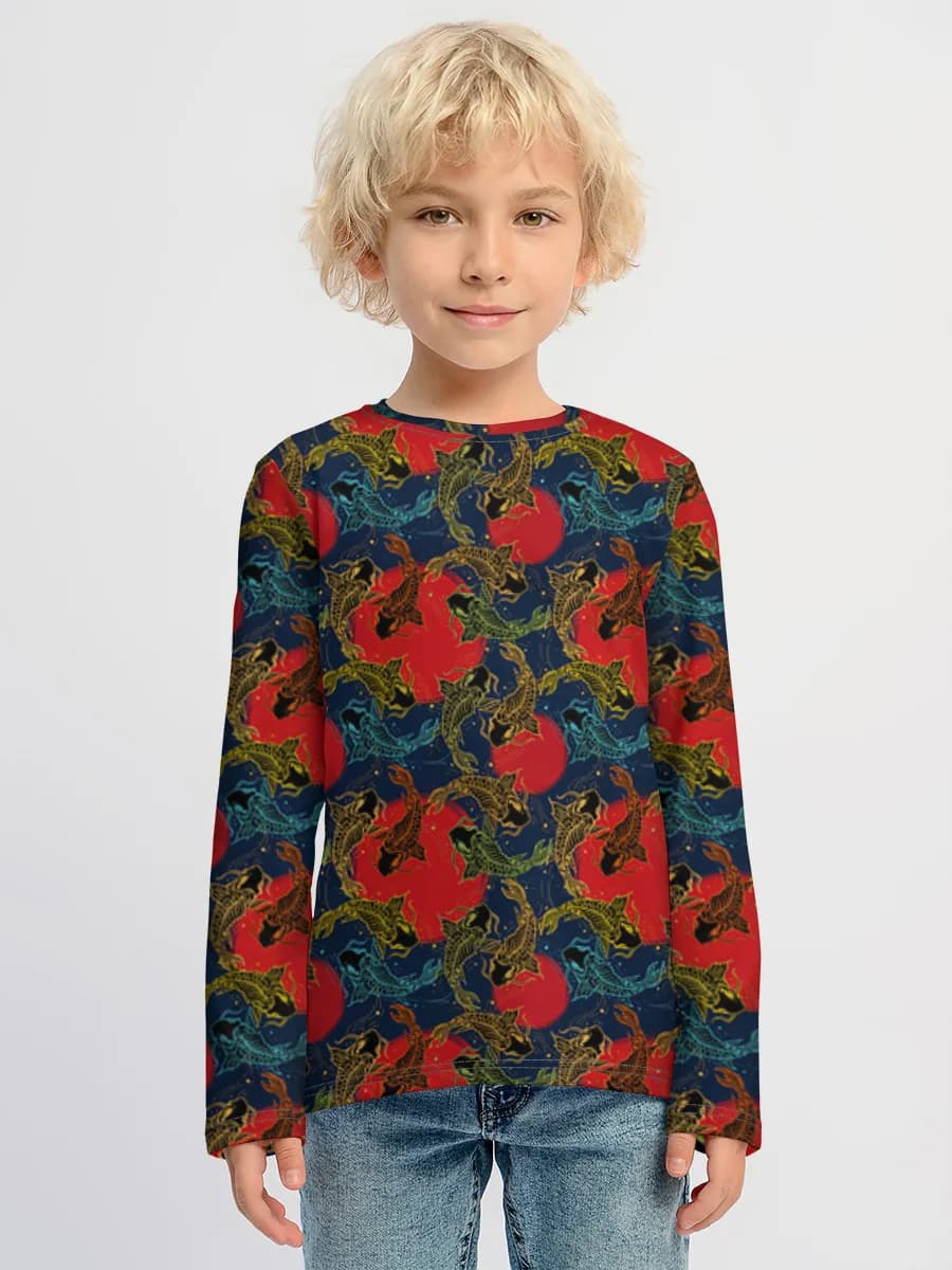Boys' cotton long sleeve shirt
