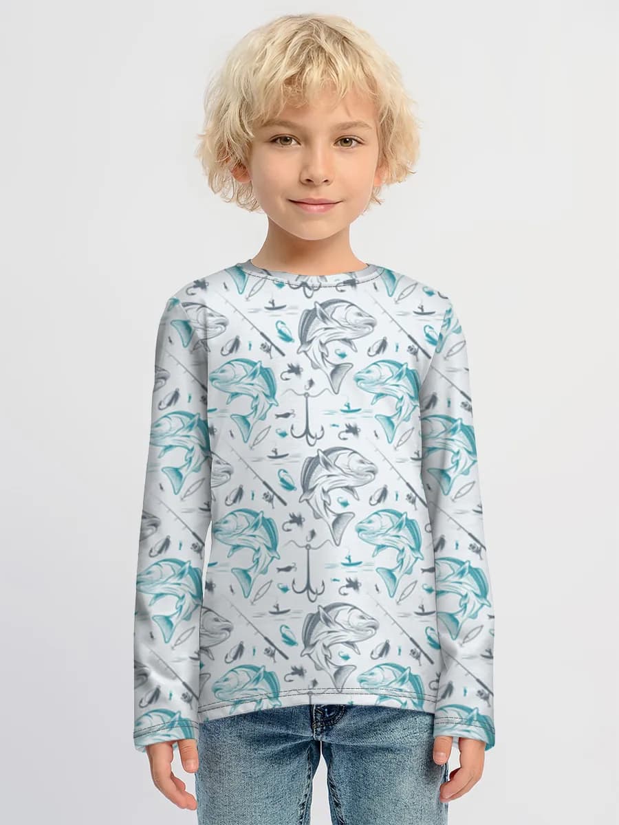 Baumwoll-Langarmshirt Jungen