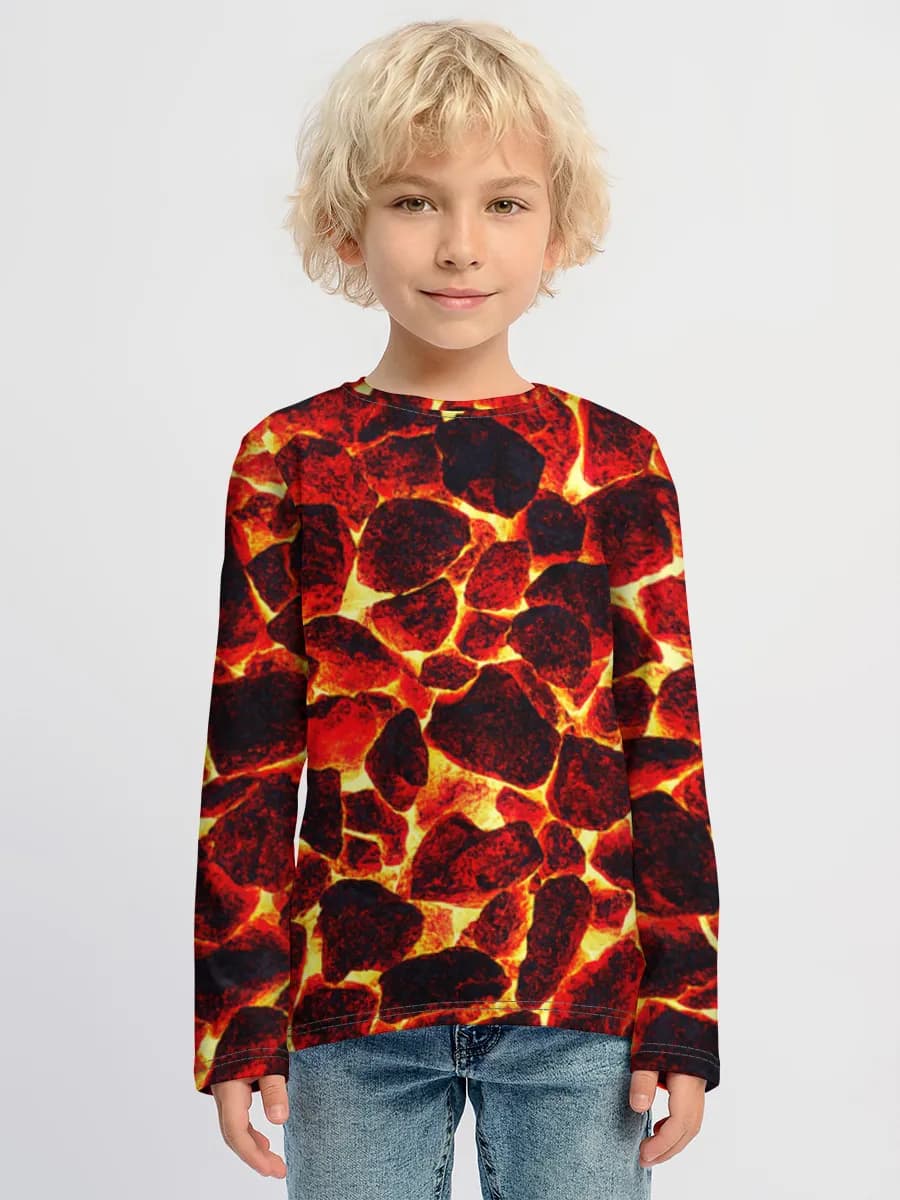 Baumwoll-Langarmshirt Jungen