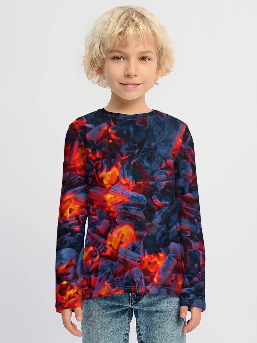 Boys' cotton long sleeve shirt