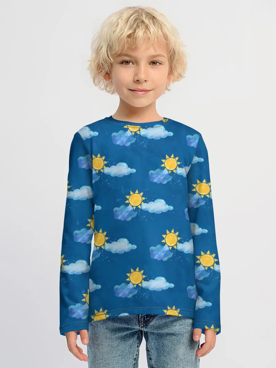 Boys' cotton long sleeve shirt