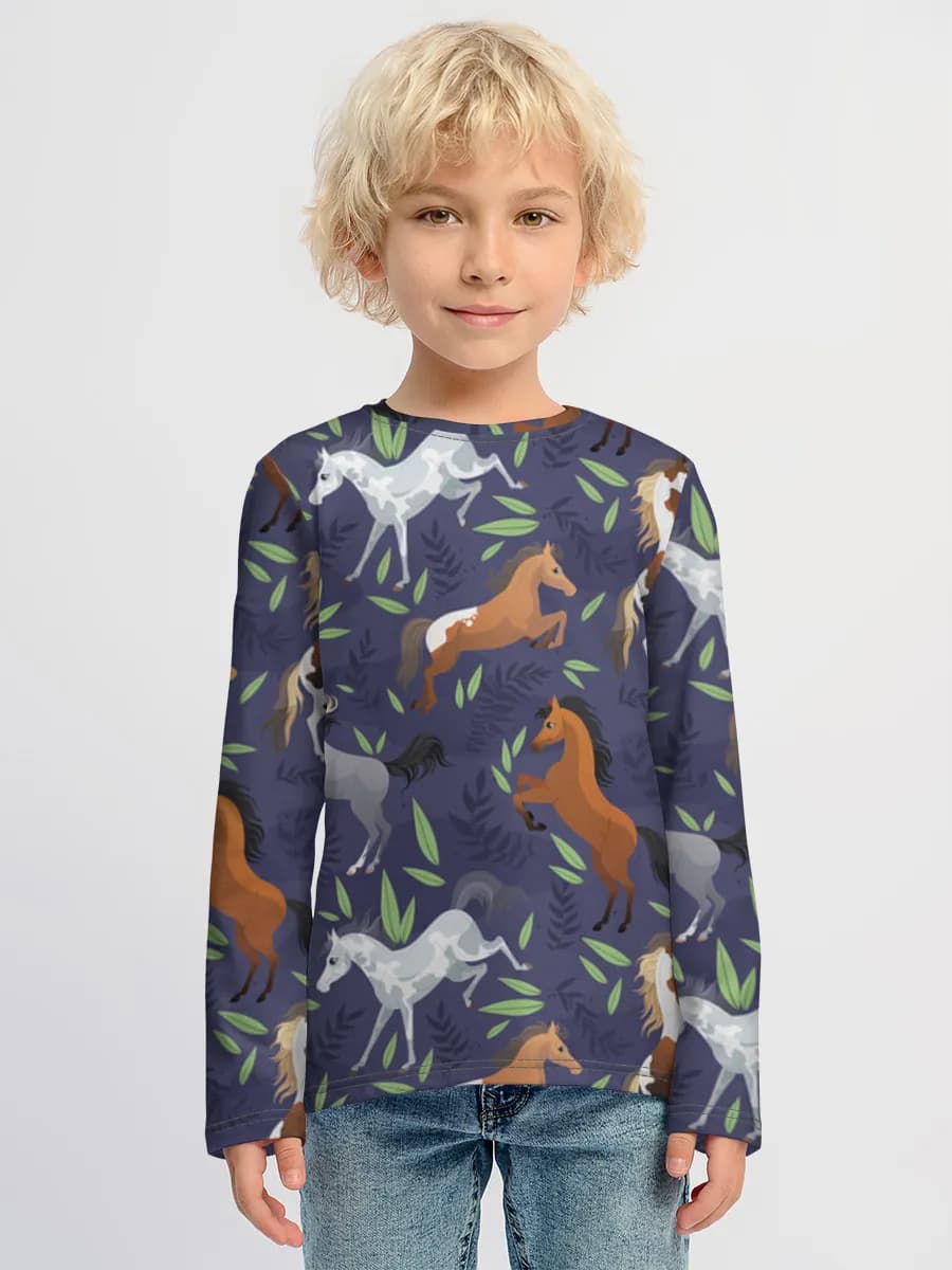 Camiseta Manga Larga de Algodón Niño