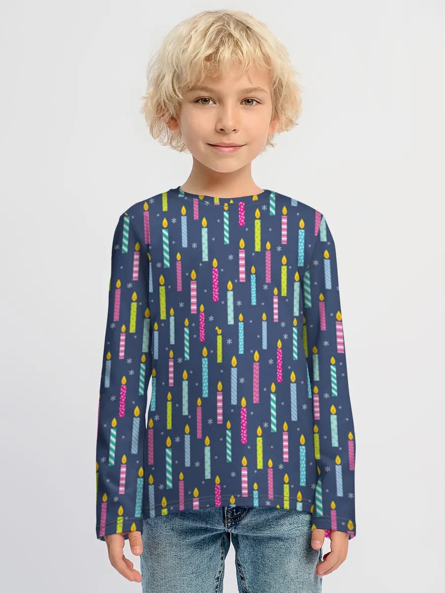 Boys' cotton long sleeve shirt