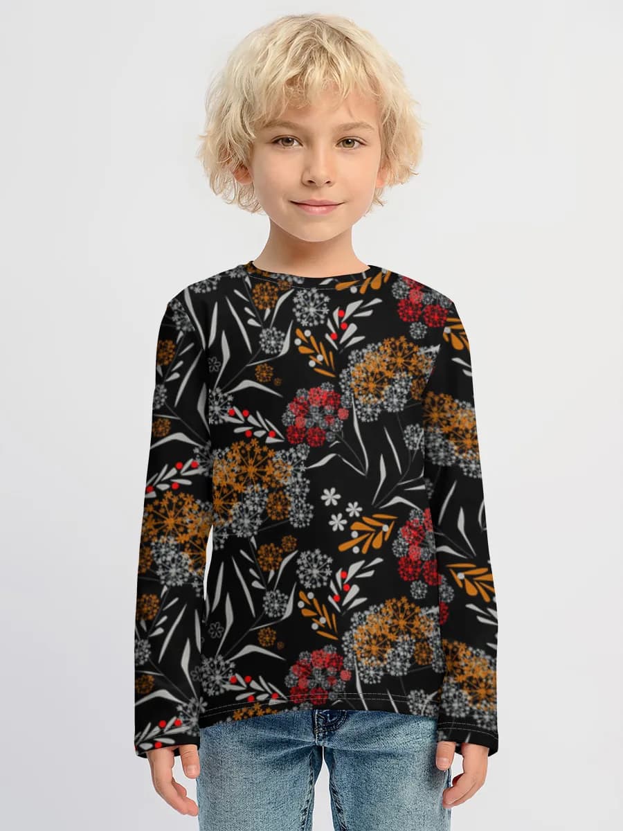 Camiseta Manga Larga de Algodón Niño