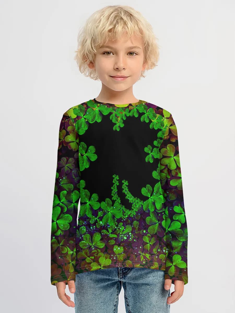 Baumwoll-Langarmshirt Jungen