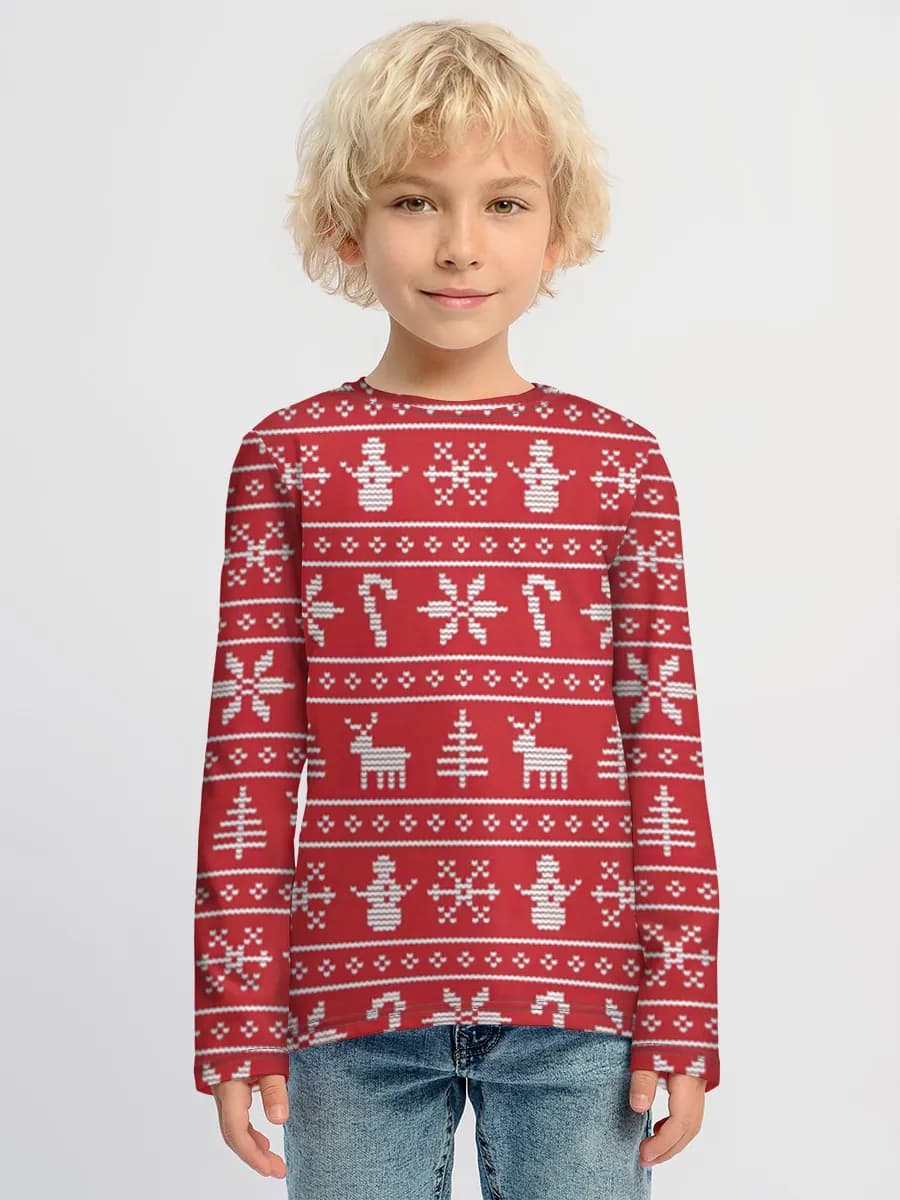 Boys' cotton long sleeve shirt