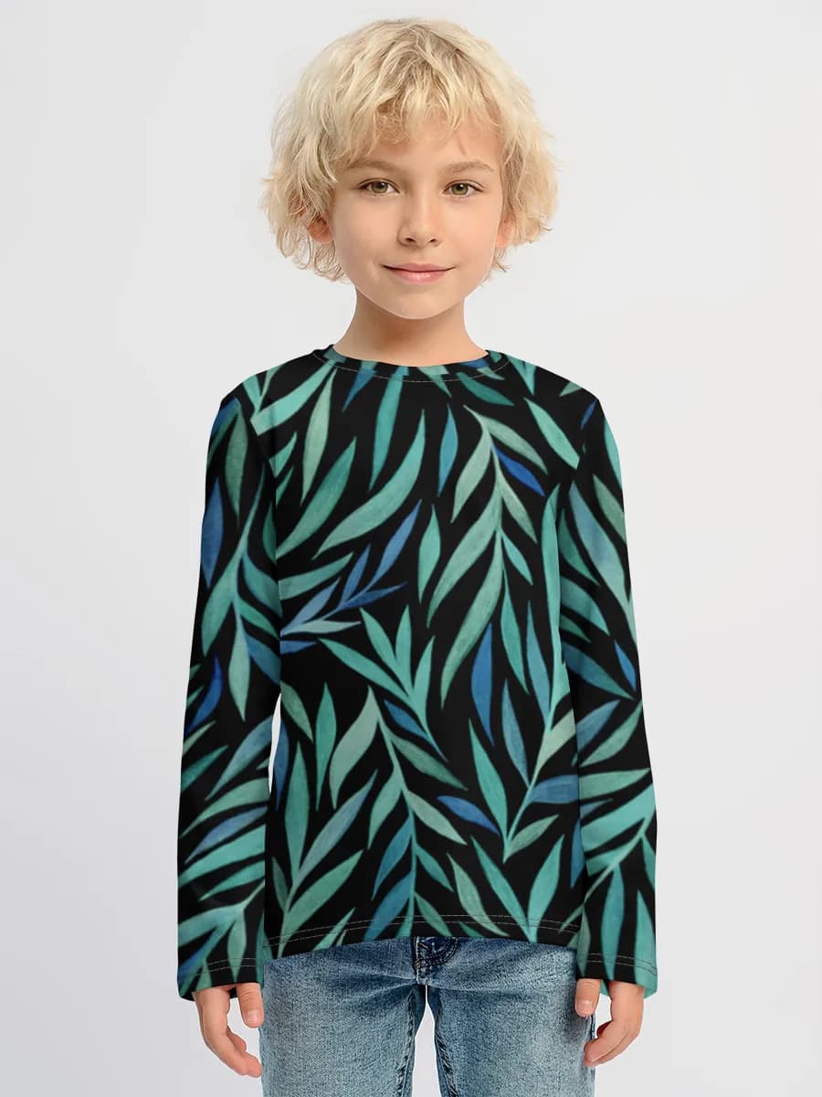 Boys' cotton long sleeve shirt