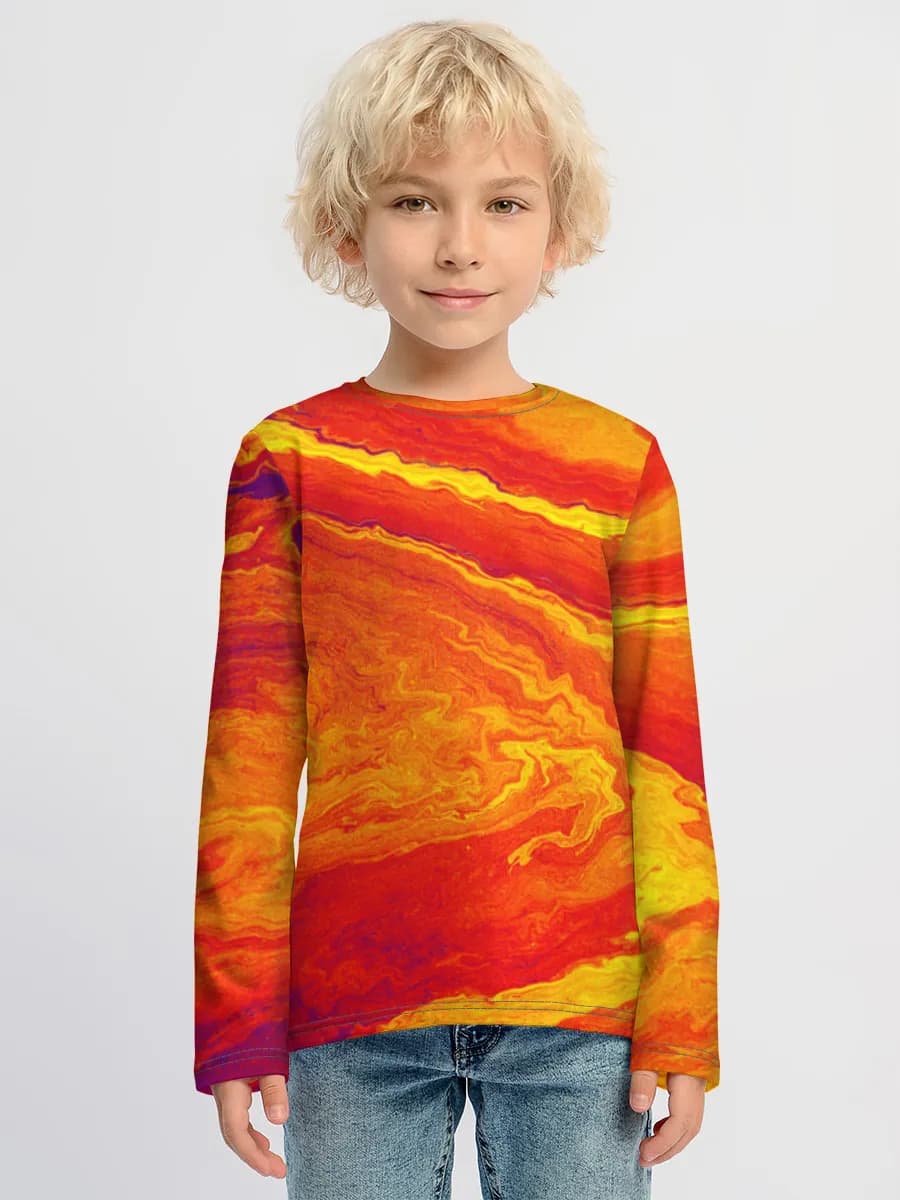 Baumwoll-Langarmshirt Jungen