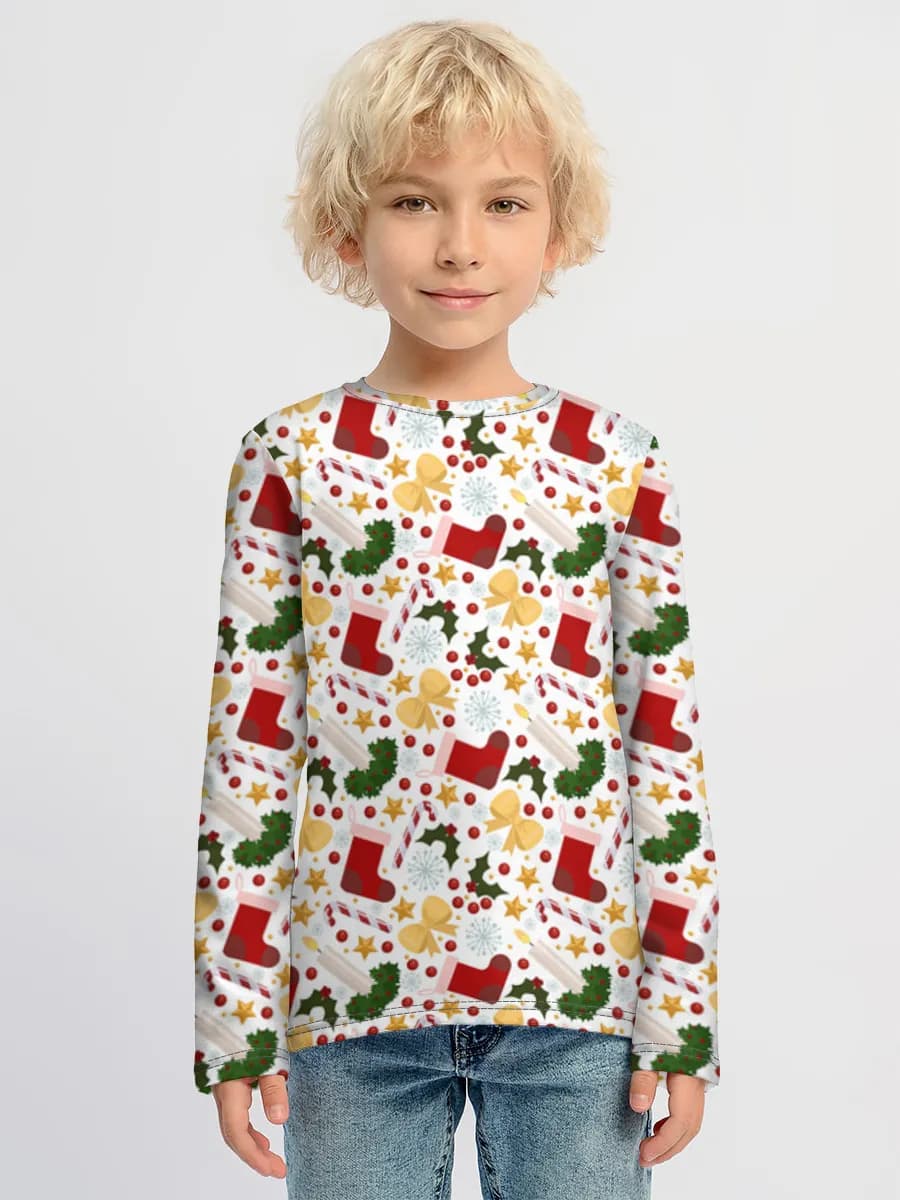 Boys' cotton long sleeve shirt