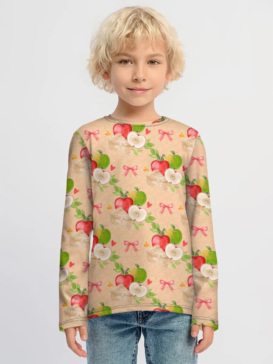 Boys' cotton long sleeve shirt