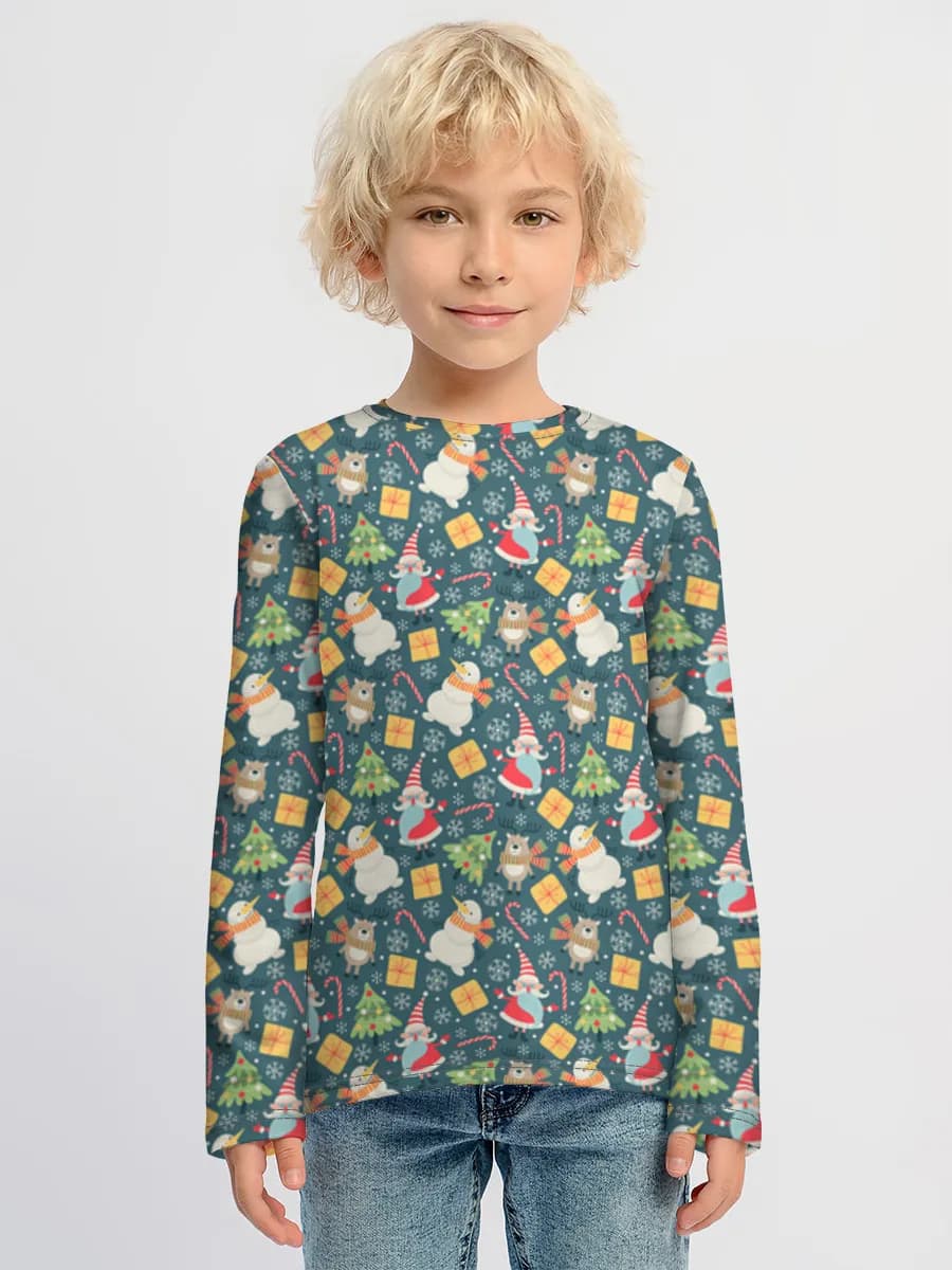 Baumwoll-Langarmshirt Jungen