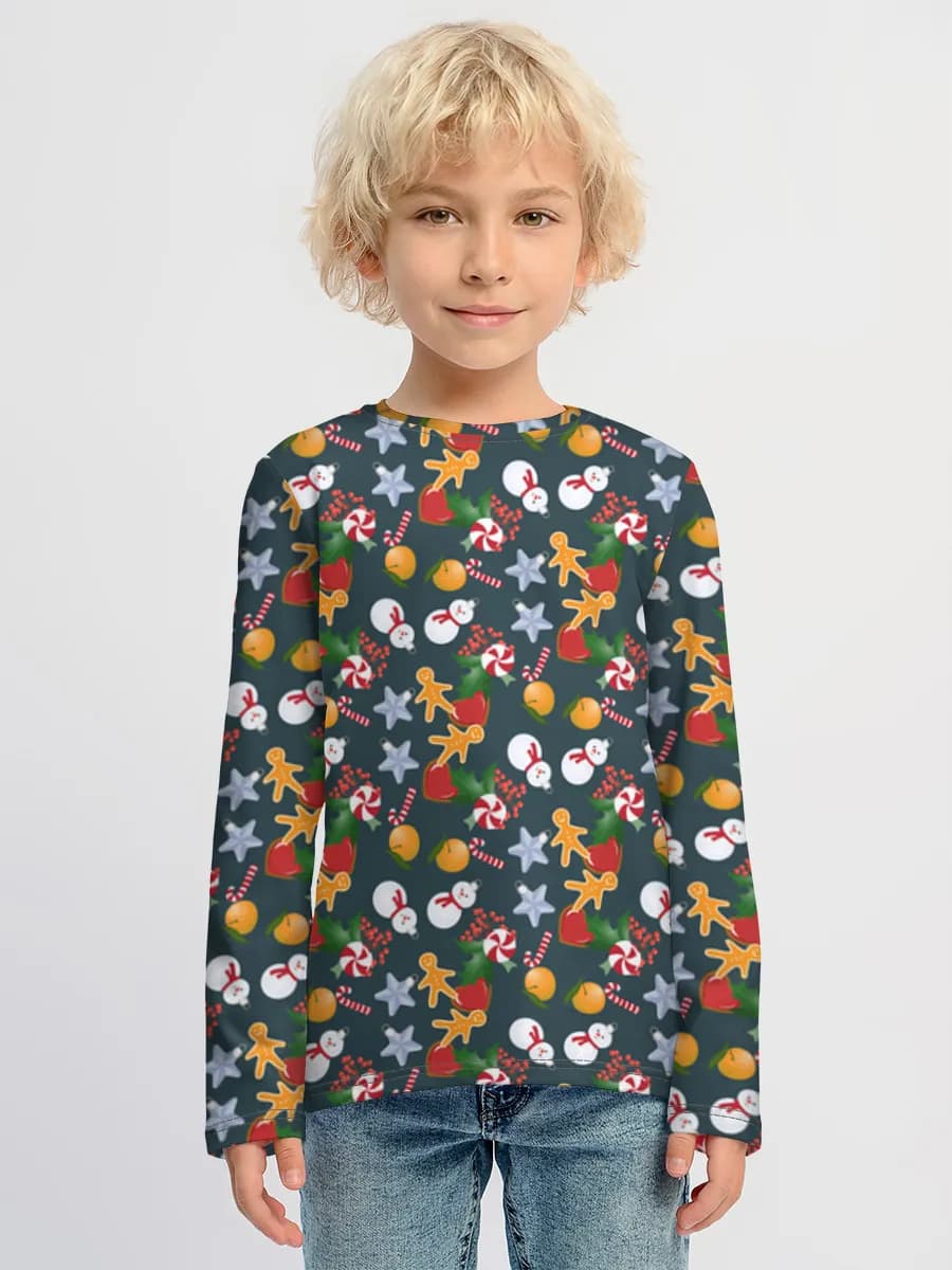 Boys' cotton long sleeve shirt