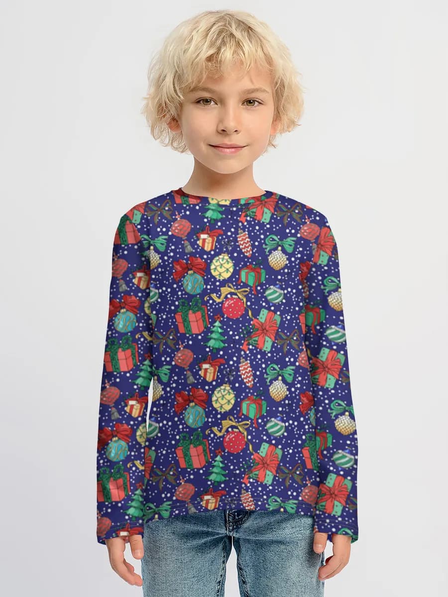 Boys' cotton long sleeve shirt