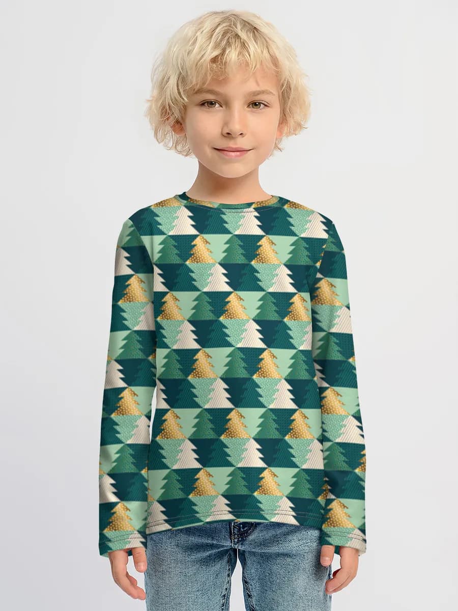 Boys' cotton long sleeve shirt