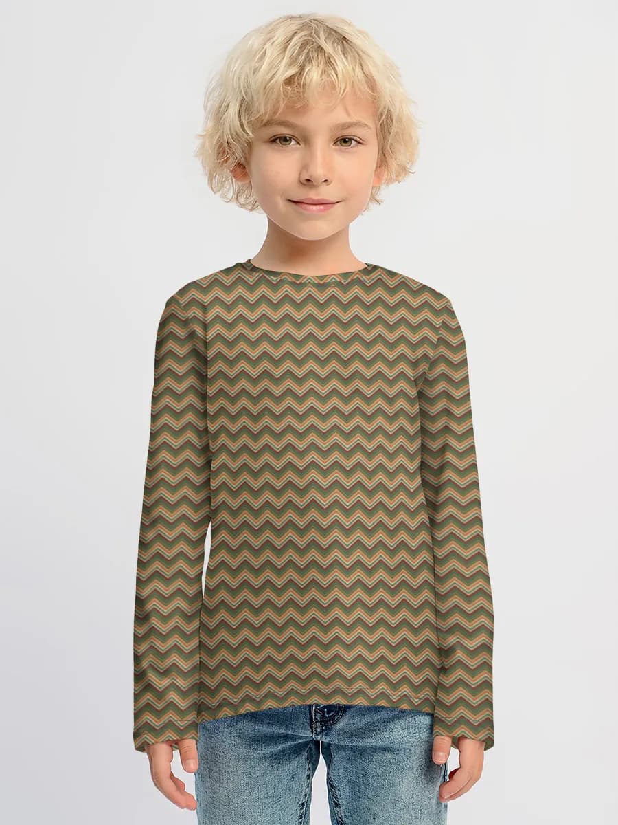 Boys' cotton long sleeve shirt