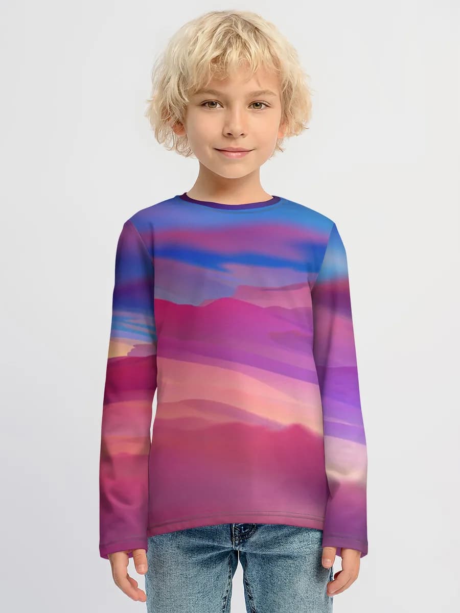 Boys' cotton long sleeve shirt