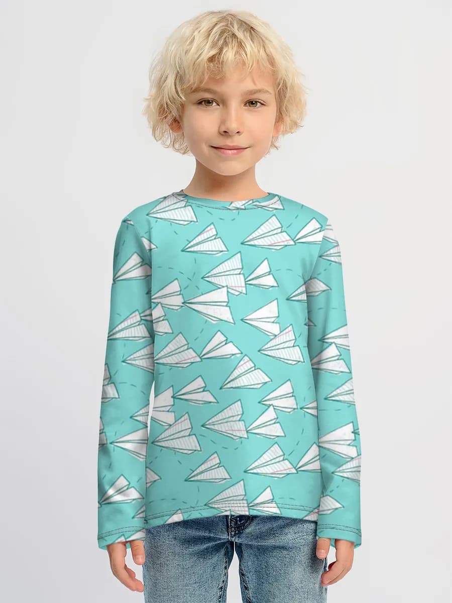 Boys' cotton long sleeve shirt