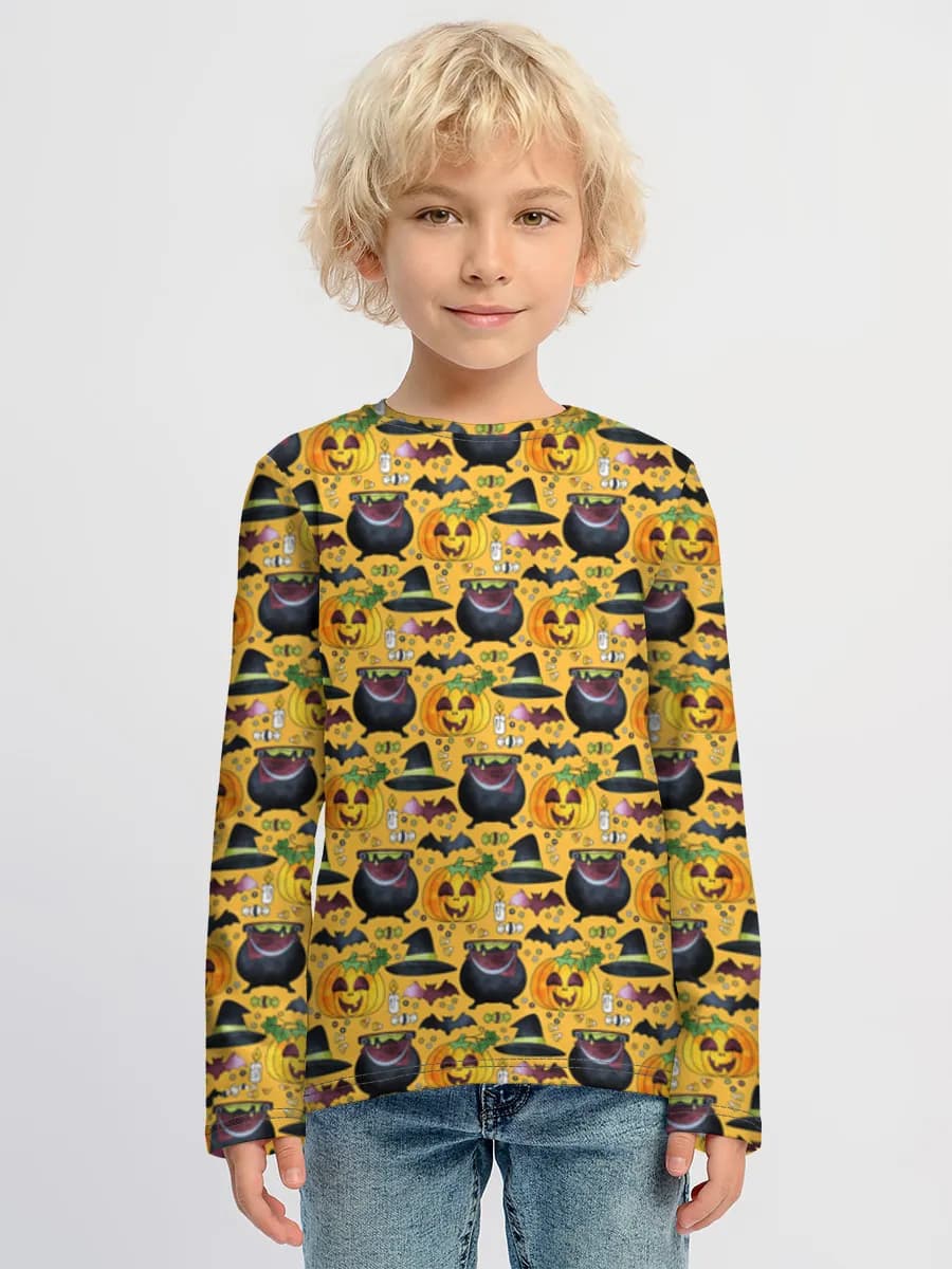 Baumwoll-Langarmshirt Jungen