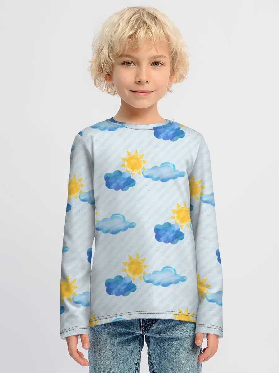 Boys' cotton long sleeve shirt