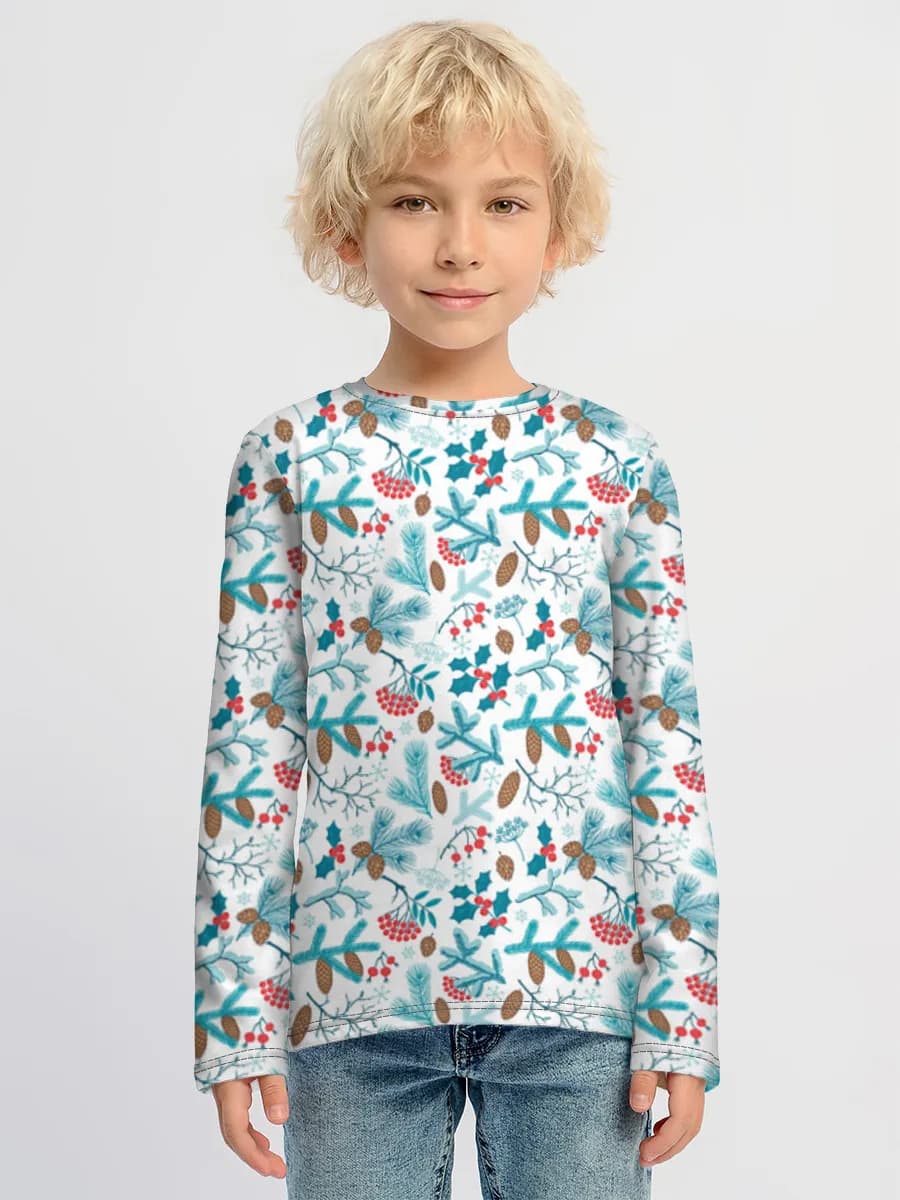 Boys' cotton long sleeve shirt
