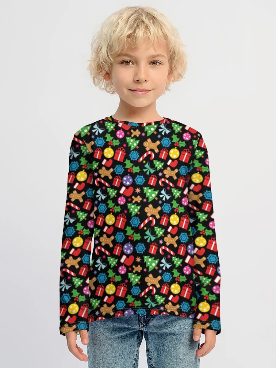 Boys' cotton long sleeve shirt