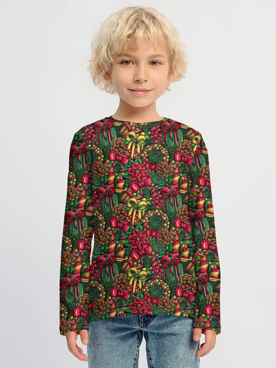 Boys' cotton long sleeve shirt