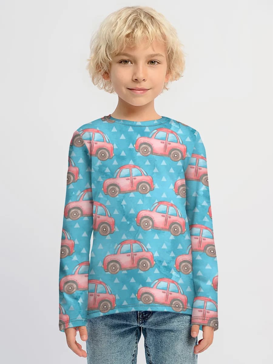 Baumwoll-Langarmshirt Jungen