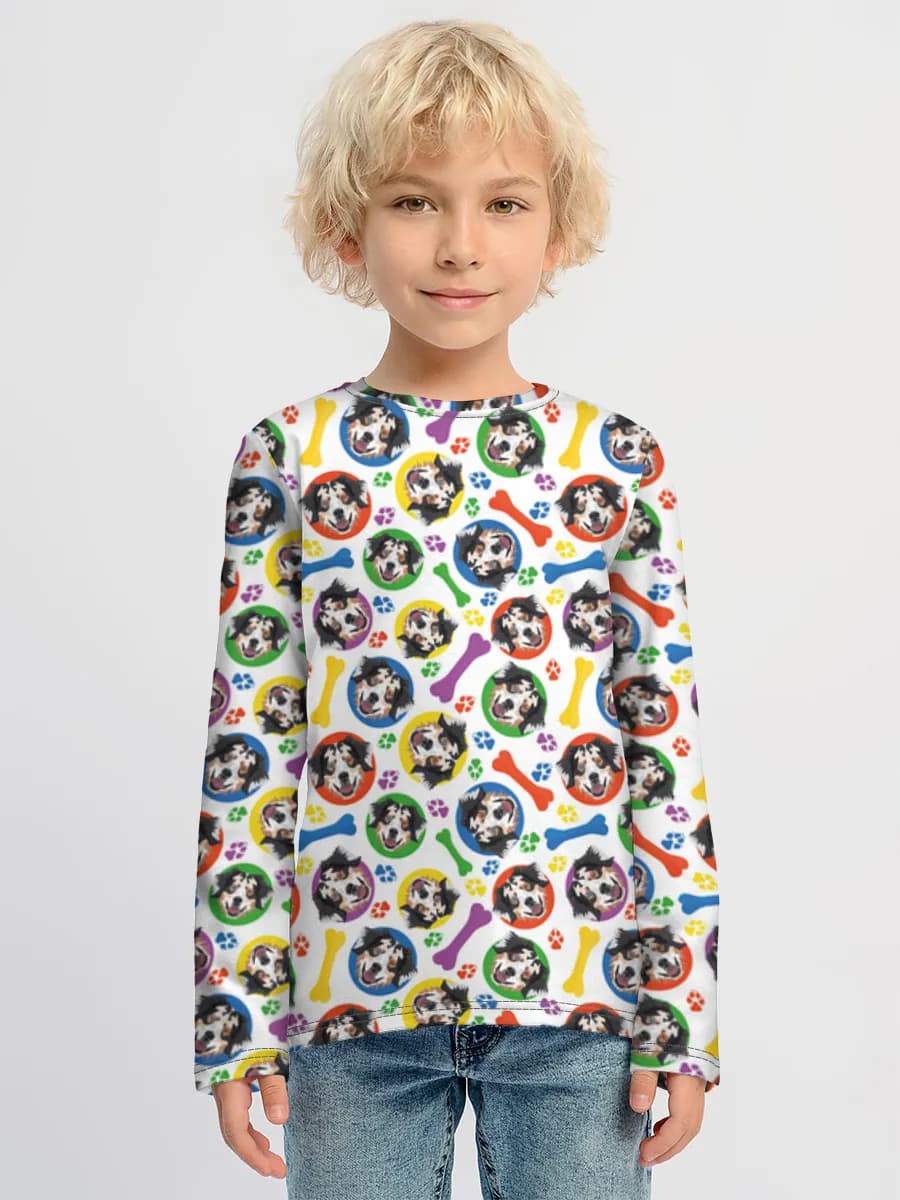 Baumwoll-Langarmshirt Jungen