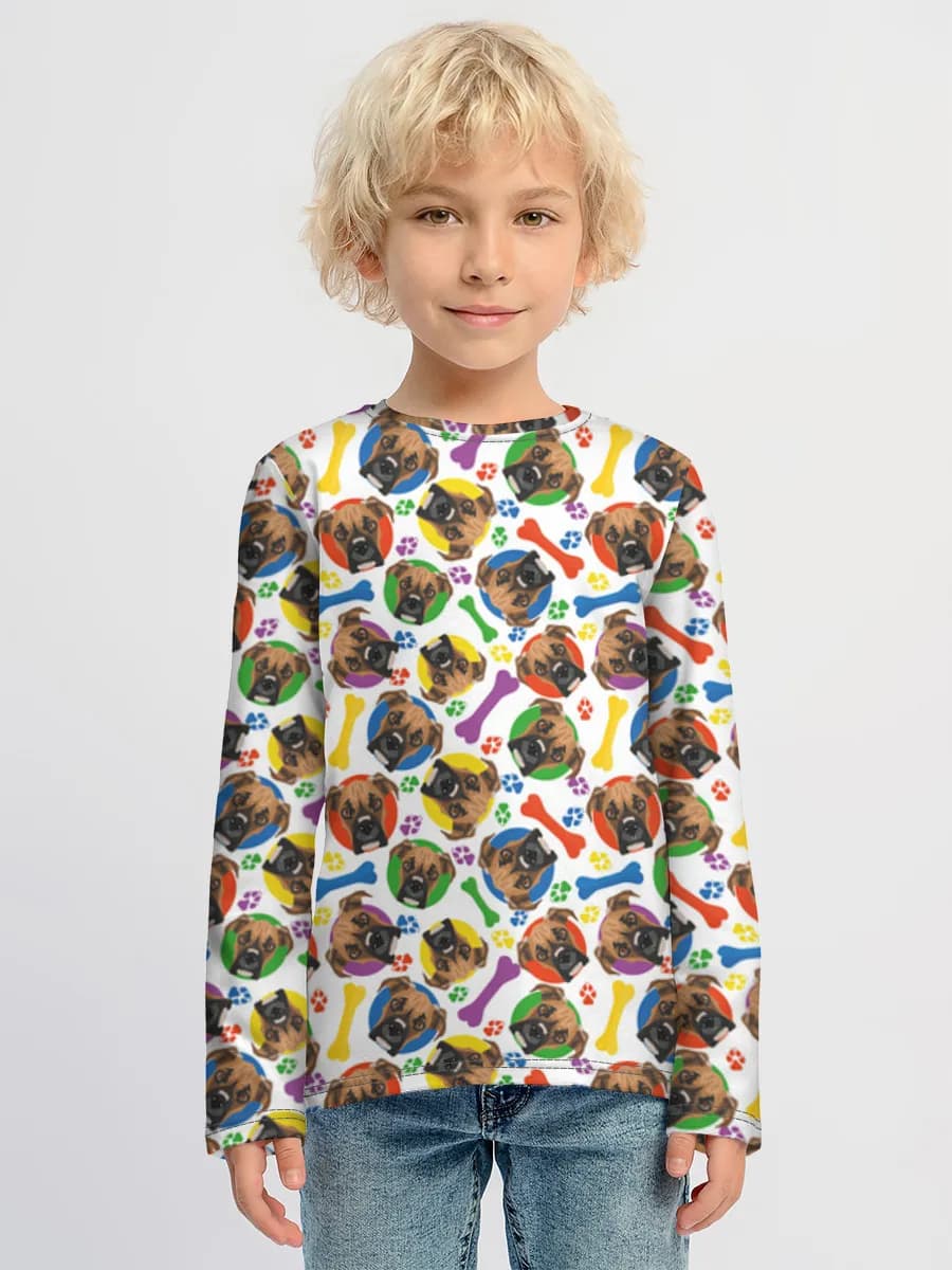 Baumwoll-Langarmshirt Jungen