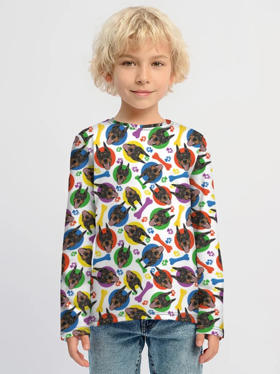 Baumwoll-Langarmshirt Jungen