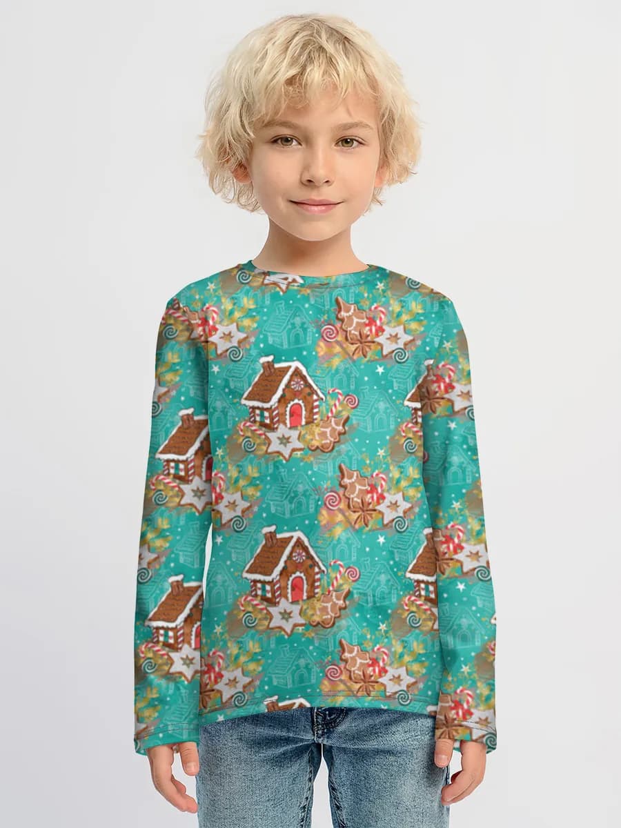 Boys' cotton long sleeve shirt