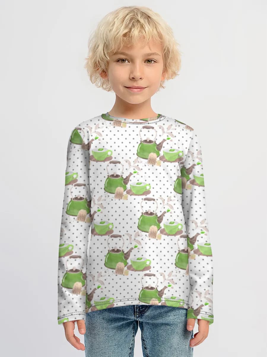 Boys' cotton long sleeve shirt