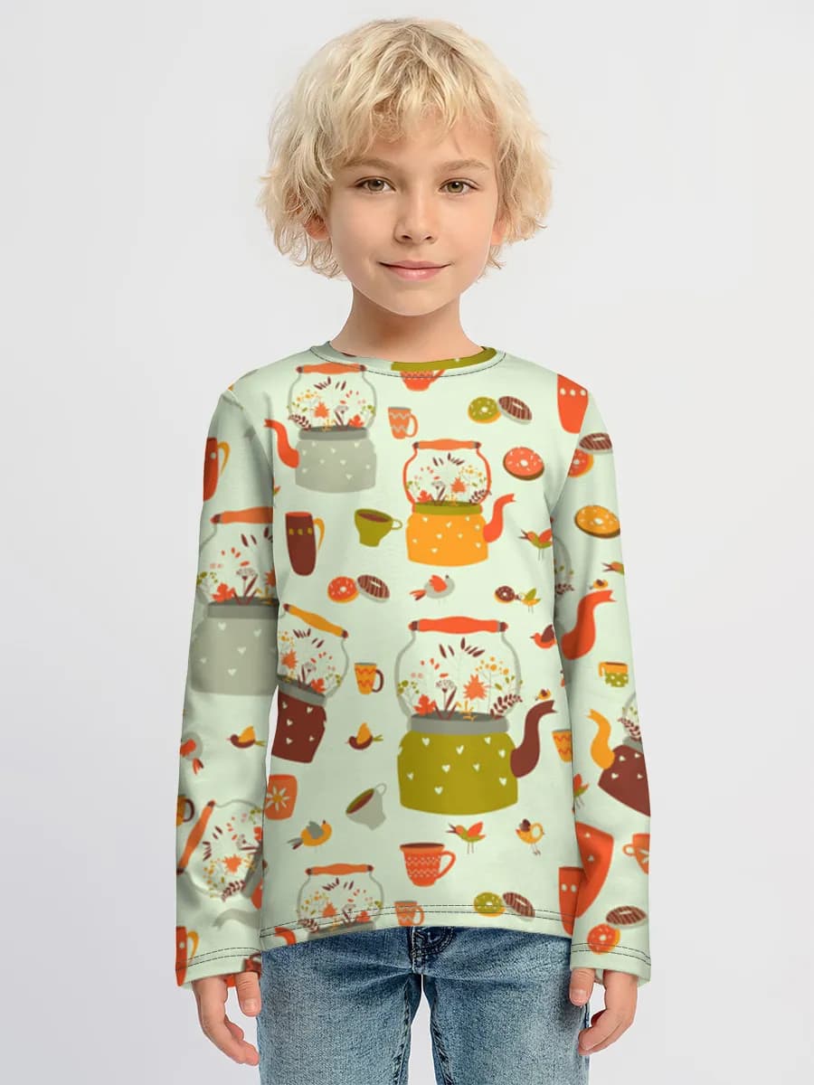 Boys' cotton long sleeve shirt